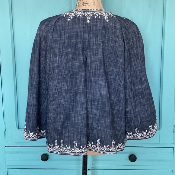 Oscar Blue with White Embroidered Jacket. Size 14 - Picture 4 of 14